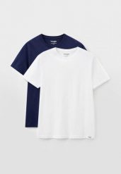 WRANGLER SS 2 PACK TEE MĘSKI T-SHIRT KOSZULKA NAVY W7BADH114 112131579. Niebieskie t-shirty męskie Wrangler, m, bez wzorów, bez kołnierzyka. Za 119.99 zł.