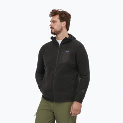 Bluza trekkingowa męska Patagonia R1 Air Full-Zip. Czarne bluzy bez kaptura męskie Patagonia, m. Za 638.85 zł.