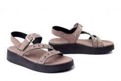 TAMARIS 1-28421-46 341 taupe, sandały damskie. Brązowe sandały damskie Tamaris, bez wzorów, z tkaniny, bez obcasa. Za 254.92 zł.