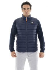 Bluza z pełny zamek błyskawiczny na co dzień. Niebieskie bluzy bez kaptura męskie LEONE 1947 APPAREL, s. Za 383.11 zł.