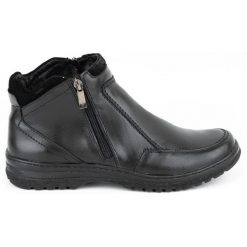 KOMODO Buty męskie sztyblety 816 Czarne. Czarne sztyblety męskie na zimę, z wełny, bez zapięcia. Za 453.66 zł.