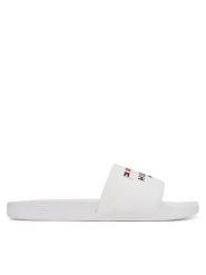 Tommy Hilfiger Klapki Flags Pool Slide FM0FM05431 Biały. Białe klapki i japonki męskie Tommy Hilfiger, ze skóry. Za 119.99 zł.