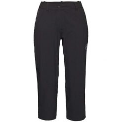 Spodnie Mammut Hiking V Capri Pants Women Damskie. Czarne spodnie materiałowe damskie Mammut, bez wzorów, z elastanu, sportowe. Za 425.99 zł.