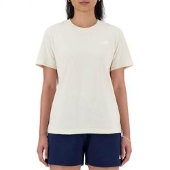 Koszulka sportowa damska New Balance WT41509LIN. Białe bluzki sportowe damskie New Balance, l, bez kołnierzyka, bez ramiączek. Za 174.00 zł.