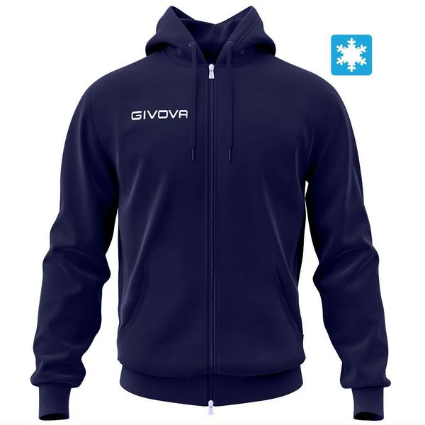 Felpa King Fullzip męska bluza z zamkiem 2XL. Niebieskie bluzy bez kaptura męskie Givova, m, z bawełny. Za 102.24 zł.