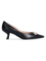 Liu Jo Skórzane czółenka "Gemy" w kolorze czarnym rozmiar: 36. Czarne czółenka damskie Liu Jo, bez wzorów, bez obcasa, na szpilce. Za 329.45 zł.