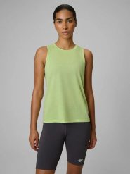 4F Top sportowy w kolorze żółtym rozmiar: L. Żółte topy damskie 4f, l, bez wzorów, z materiału, bez kołnierzyka. Za 87.81 zł.