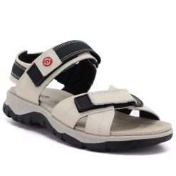 Skórzane sandały damskie sportowe beżowe Unisoft 126. Brązowe sandały damskie Evento, bez wzorów, ze skóry, bez obcasa. Za 159.99 zł.
