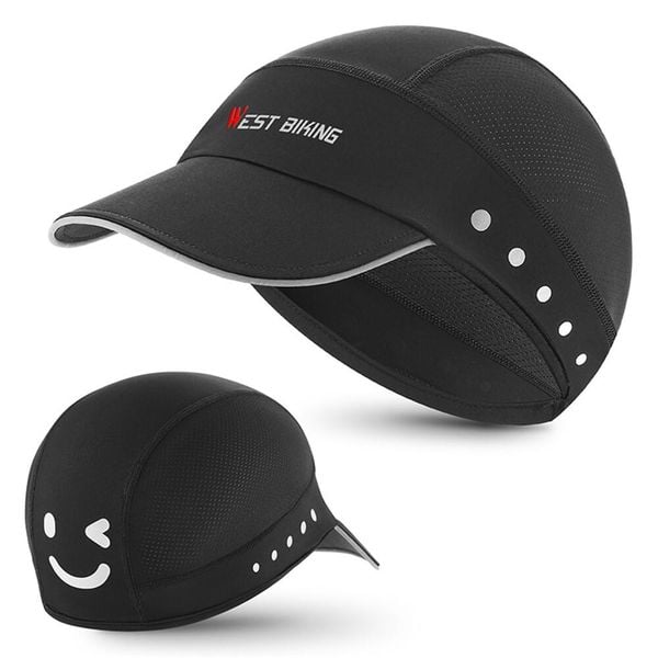 WEST BIKING YP0201426 Letnia czapka z oddychającego jedwabiu lodowego – czarna. Czarne czapki męskie WEST BIKING, na lato, bez wzorów, z jedwabiu, eleganckie. Za 79.60 zł.