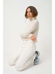 AUTHENTIC CASHMERE Kaszmirowy golf "Linda" w kolorze kremowym rozmiar: XL. Brązowe golfy damskie AUTHENTIC CASHMERE, xl, bez wzorów, z kaszmiru, bez ramiączek. Za 556.95 zł.