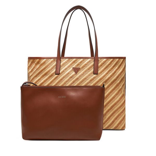 Torebka Guess. Brązowe torebki klasyczne damskie Guess, z aplikacjami, bez dodatków. Za 469.99 zł.