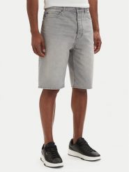 HUGO Szorty jeansowe Skate 50561704 Szary Straight Fit. Szare szorty męskie Hugo, bez wzorów, z bawełny. Za 399.99 zł.