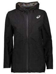 Asics Kurtka przeciwdeszczowa w kolorze czarnym rozmiar: S. Czarne kurtki przeciwdeszczowe damskie Asics, s, bez kaptura. Za 306.73 zł.