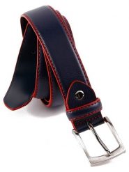 The Time of Bocha Skórzany pasek w kolorze granatowym rozmiar: 100. Niebieskie paski męskie The Time of Bocha, bez wzorów, z materiału. Za 86.99 zł.