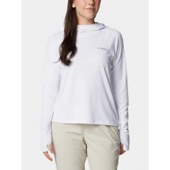 Koszulka sportowa damska Columbia Summit Valley. Białe bluzki sportowe damskie Columbia, xs, z poliesteru, bez kołnierzyka, bez ramiączek. Za 299.00 zł.