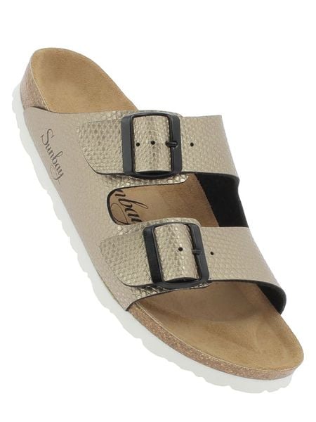 Sunbay Klapki "Trefle" w kolorze złotym rozmiar: 38. Żółte klapki damskie Sunbay, bez wzorów, bez obcasa. Za 130.50 zł.