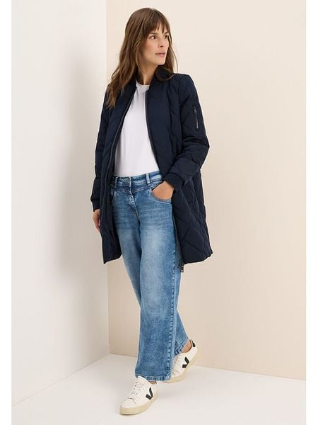 Cecil Płaszcz pikowany w kolorze granatowym rozmiar: M. Niebieskie płaszcze damskie Cecil, m, bez wzorów. Za 288.52 zł.