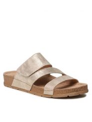 Go Soft Klapki WS121-03 Beżowy. Brązowe klapki damskie GO SOFT, bez wzorów, ze skóry, bez obcasa. Za 63.99 zł.
