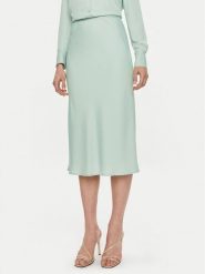 Calvin Klein Spódnica midi Bias K20K203514 Zielony Regular Fit. Zielone spódniczki damskie CALVIN KLEIN, bez wzorów, z syntetyku, midi. Za 749.99 zł.