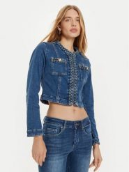 Liu Jo Kurtka jeansowa UF4120 D4448 Niebieski Regular Fit. Niebieskie kurtki damskie Liu Jo, bez wzorów, z bawełny, bez kaptura. Za 859.99 zł.