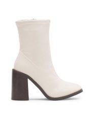 Jenny Fairy Botki MARLEE WS22398-08 Écru. Botki damskie Jenny Fairy, z syntetyku, bez obcasa, na słupku, bez zapięcia. Za 109.99 zł.