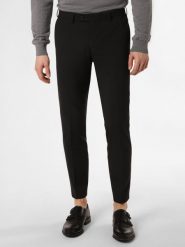 Finshley & Harding London spodnie od garnituru modułowego Mężczyźni Slim Fit Sztuczne włókno czarny, 54. Czarne spodnie materiałowe męskie Finshley & Harding London, bez wzorów, z włókna, eleganckie. Za 499.95 zł.