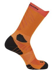 SALOMON Skarpety sportowe "Aero Crew" w kolorze pomarańczowym rozmiar: 42-44. Pomarańczowe skarpetki męskie Salomon, bez wzorów, prążkowane. Za 41.30 zł.