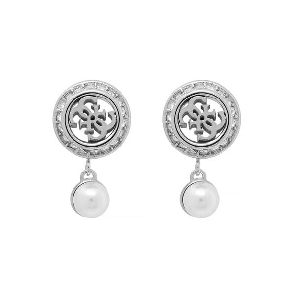 Kolczyki Guess. Szare kolczyki damskie Guess, srebrne. Za 249.99 zł.