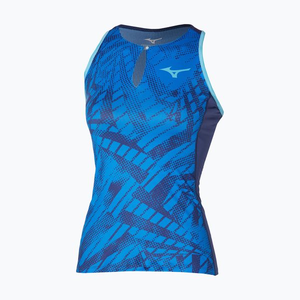 Koszulka tenisowa damska Mizuno Mugen Printed Tank. Niebieskie t-shirty damskie Mizuno, m, bez wzorów, z elastanu, bez kołnierzyka. Za 83.99 zł.