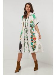 Lin Passion Sukienka w kolorze białym rozmiar: 34/36. Białe sukienki damskie Lin Passion, na co dzień, bez wzorów, klasyczne, bez kołnierzyka, bez ramiączek, midi, proste. Za 121.99 zł.