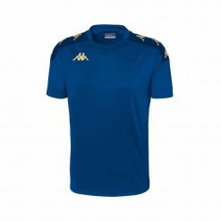 Koszulka Kappa Gianto. Niebieskie t-shirty sportowe męskie Kappa, m, z poliesteru, bez ramiączek, do piłki nożnej. Za 181.50 zł.