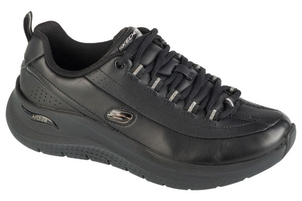 Buty sportowe damskie, Arch Fit 2.0 - Star Bound. Czarne buty sportowe na co dzień damskie Skechers, bez wzorów, z materiału, trekkingowe. Za 379.99 zł.