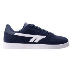 Buty Hi-Tec Korel 92800654195 granatowe niebieskie. Niebieskie buty sportowe na co dzień męskie z materiału, bez zapięcia. Za 213.11 zł.