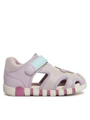 Geox Sandały B Sandal Iupidoo Gir B4517B 01454 C8842 Różowy. Czerwone sandały dziewczęce Geox, ze skóry, bez zapięcia. Za 149.99 zł.