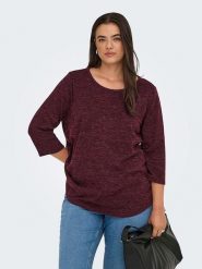 ONLY Bluzka w kolorze bordowym rozmiar: M-46/48. Czerwone bluzki damskie Only, m, bez wzorów, bez kołnierzyka, bez ramiączek. Za 69.91 zł.