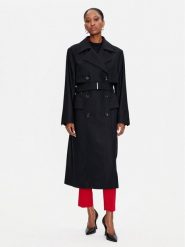 Boss Płaszcz wełniany Caspina 50518503 Czarny Regular Fit. Czarne płaszcze damskie Boss, na zimę, bez wzorów, z wełny. Za 2,449.00 zł.