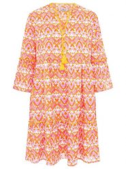 Zwillingsherz Sukienka "Joyful" w kolorze pomarańczowym rozmiar: S/M. Pomarańczowe sukienki damskie Zwillingsherz, m, bez wzorów, z bawełny, bez kołnierzyka, bez ramiączek, mini. Za 134.85 zł.