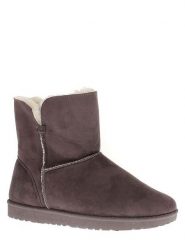 ISLAND BOOT Botki zimowe "Chloe" w kolorze antracytowym rozmiar: 40. Czarne botki damskie Island Boot, na zimę, z materiału, bez obcasa, bez zapięcia. Za 127.35 zł.