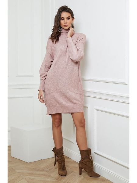 Joséfine Sukienka dzianinowa "Warren" w kolorze jasnoróżowym rozmiar: L. Różowe sukienki damskie Joséfine, l, bez wzorów, z dzianiny, bez kołnierzyka, bez ramiączek, mini. Za 208.99 zł.