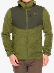 Kurtka polarowa męska Rab Outpost Hoody. Zielone kurtki męskie RAB, l, bez wzorów, z materiału, eleganckie, bez kaptura. Za 758.99 zł.