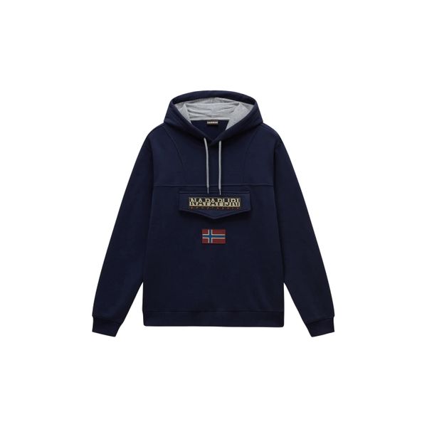 Bluza z kapturem Napapijri Burgee Winter 4. Niebieskie bluzy z kapturem męskie Napapijri, na zimę, l, ze skóry. Za 458.00 zł.