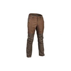 Spodnie myśliwskie 500 WTP. Brązowe spodnie sportowe męskie SOLOGNAC, z bawełny. Za 129.99 zł.