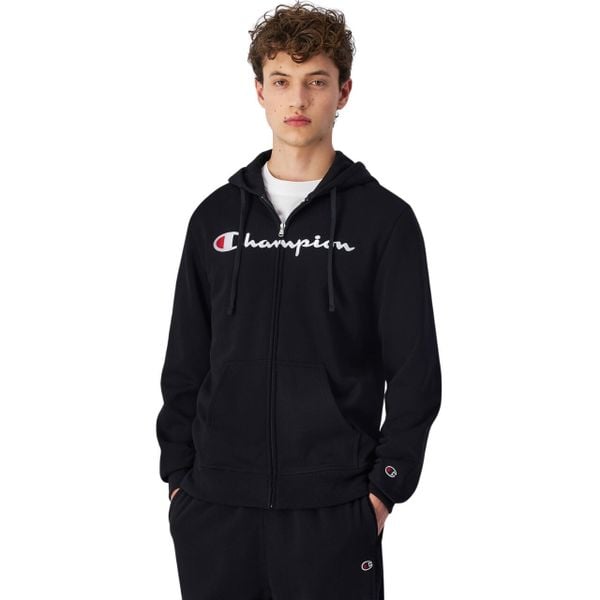 Bluza męska Champion Full Zip Hoodie. Czarne bluzy z kapturem męskie CHAMPION, m. Za 236.00 zł.