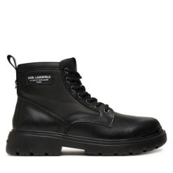 Trapery KARL LAGERFELD. Czarne buty zimowe męskie Karl Lagerfeld, bez zapięcia. Za 799.99 zł.