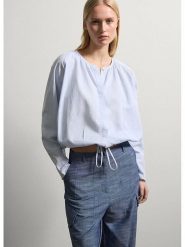 STEFANEL Bluzka w kolorze błękitnym rozmiar: M. Niebieskie bluzki damskie Stefanel, m, bez wzorów, bez kołnierzyka, bez ramiączek. Za 173.99 zł.