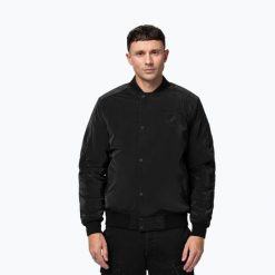 Kurtka męska Pitbull Manolito Baseball. Czarne kurtki męskie PITBULL, m, bez wzorów, z materiału, bez kaptura. Za 309.99 zł.