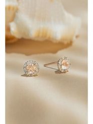 DIAMANTA Złote kolczyki-wkrętki "Popi" z diamentami rozmiar: onesize. Różowe kolczyki damskie DIAMANTA, z diamentem, złote. Za 1,144.99 zł.