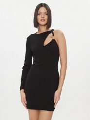 Please Sukienka koktajlowa A1YFCFR000 Czarny Slim Fit. Czarne sukienki damskie Please, l, bez wzorów, z syntetyku, wizytowe, bez kołnierzyka, bez ramiączek. Za 199.99 zł.