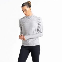 Bluza sportowa z kapturem damska Sprint City. Szare bluzy sportowe damskie Dare 2b, s, bez wzorów, z materiału, bez ramiączek, z kapturem. Za 170.15 zł.
