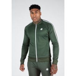 Riverside Kurtka dresowa - Zielony. Zielone kurtki męskie GORILLA WEAR, l, bez wzorów, z dresówki, sportowe, bez kaptura. Za 297.00 zł.